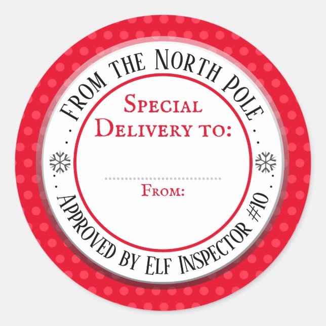 Christmas North Pole Workshop Blank Classic Round Sticker (Front)