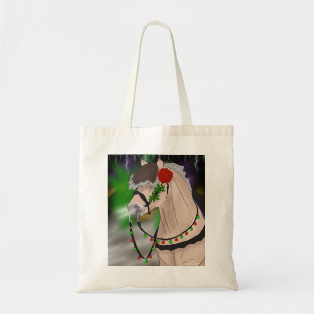 Christmas Norwegian Fjord Horse Tote Bag (Front)