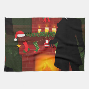christmas nosferatu kitchen towel
