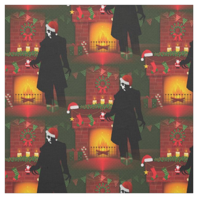 christmas nosferatu xmas fabric (Swatch)