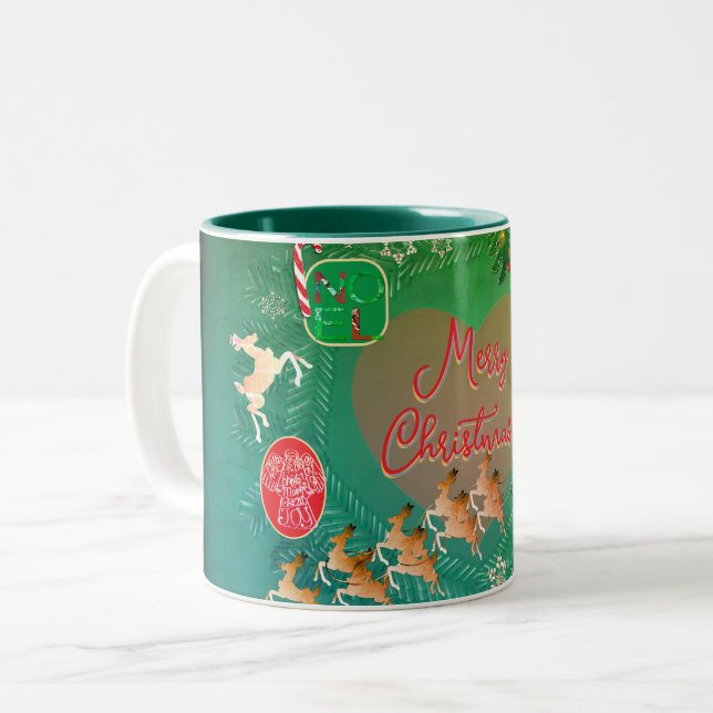 Christmas Nostalgia  Two-Tone Coffee Mug (Front Left)