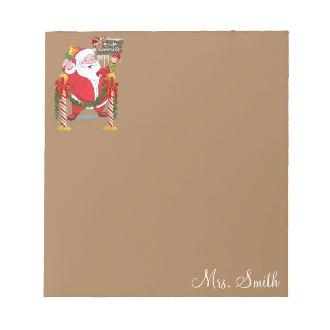 Christmas Notepad Santa (Front)