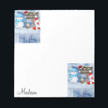 Christmas Notepad Santa Snowman<br><div class="desc">Notepads for Everyone

Invitations & Stationery > Personalized Stationery > Notepads
Office & School > Promotional Products & Small Business Supplies > Business Stationery > Notepads</div>