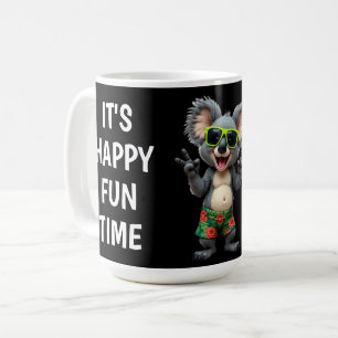 Christmas Novelty Gift Koala Happy Fun Time Coffee Mug