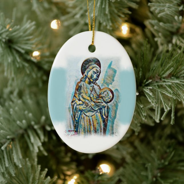 Christmas Novena Ceramic Ornament (Tree)
