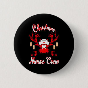 Christmas Nurse Crew - A Reindeer Nurse Buffalo Pl 2 Inch Round Button