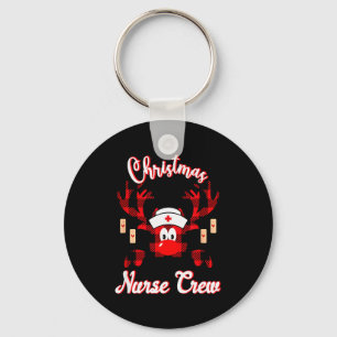Christmas Nurse Crew - A Reindeer Nurse Buffalo Pl Keychain