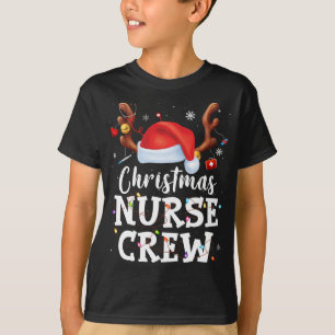 Christmas Nurse Crew Santa Hat Costume Nurse Chris T-Shirt