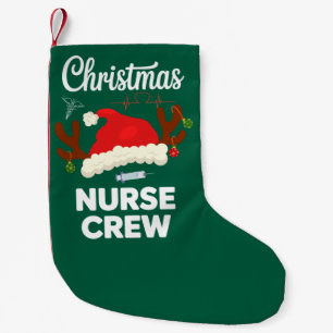 Christmas Nurse Crew Santa Hat Xmas Small Christmas Stocking