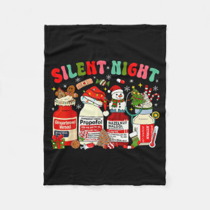Christmas Nurse Funny Peppermint Mocha Profol Er E Fleece Blanket