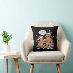 Christmas Nurse Gingerbread Man Did You Try Icing  Throw Pillow
