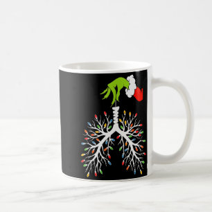 Christmas Nurse Lung Xmas Lights Funny Pulmonologi Coffee Mug