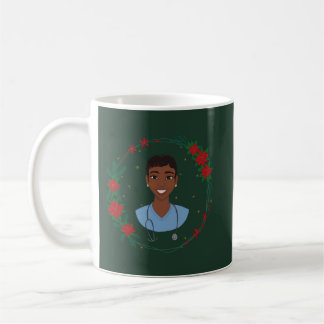 Christmas Nurse Mug, Personalized RN Gift Coffee Mug