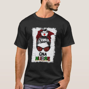Christmas Nurse Squad Love Cna Santa Messy Bun Ble T-Shirt
