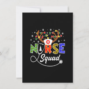Christmas Nurse Squad Xmas Deco Lights Nurse Women Invitation