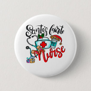 Christmas Nursing1 2 Inch Round Button