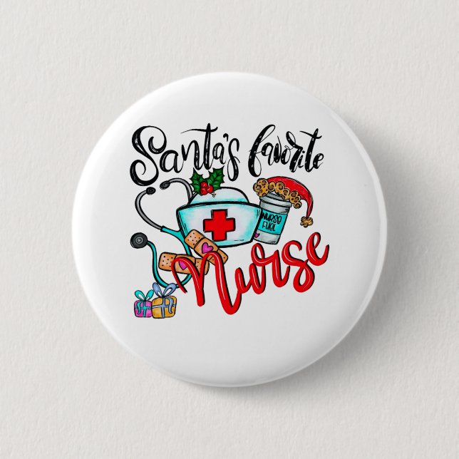 Christmas Nursing1 2 Inch Round Button (Front)
