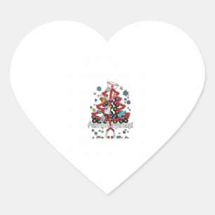 Christmas Nursing Sweatshirt Heart Sticker