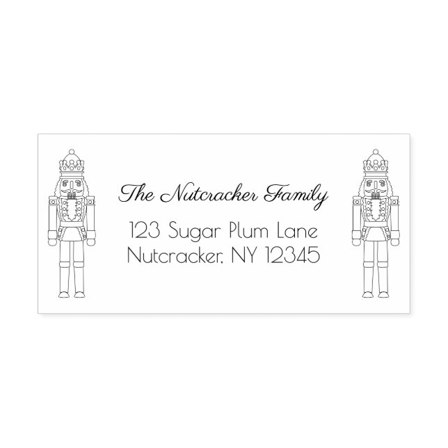 Christmas Nutcracker Address Self-inking Stamp (Design)