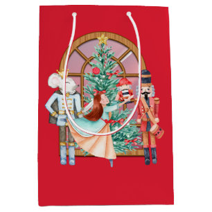 Christmas Nutcracker Ballerina Mouse King  Medium Gift Bag