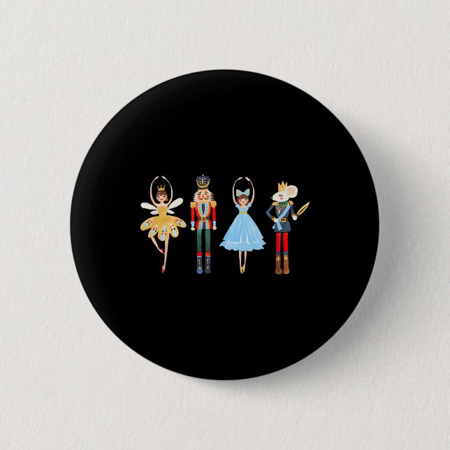 Christmas Nutcracker Ballet Cute Xmas Gifts for Wo 2 Inch Round Button (Front)