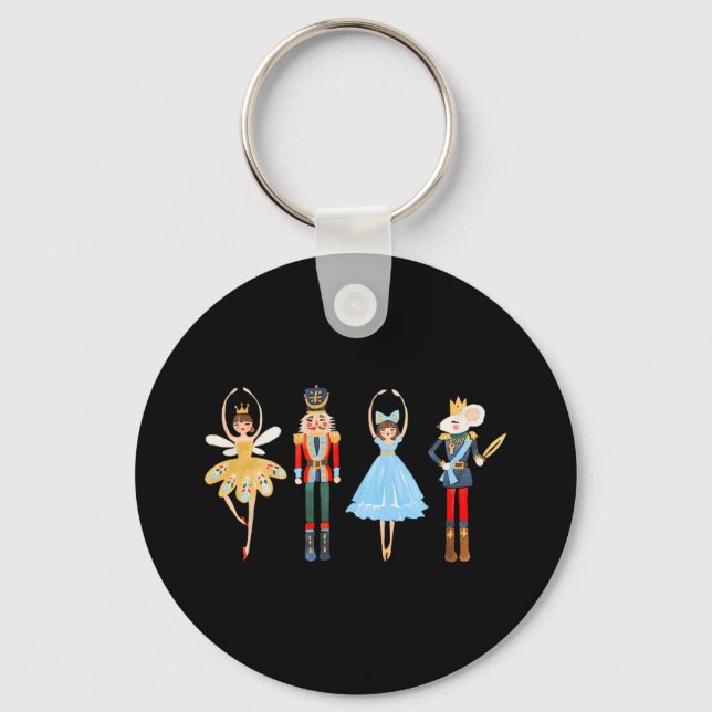 Christmas Nutcracker Ballet Cute Xmas Gifts for Wo Keychain (Front)