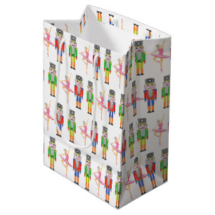 Christmas Nutcracker Ballet Dancer Medium Gift Bag