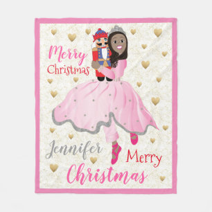 Christmas Nutcracker Ballet Fleece Blanket/Medium