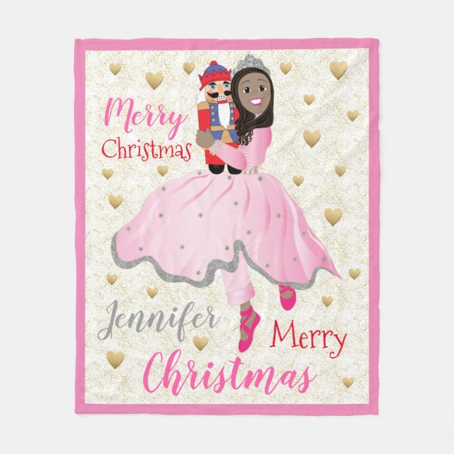 Christmas Nutcracker Ballet Fleece Blanket/Medium Blanket (Front)