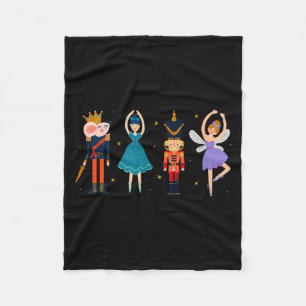 Christmas Nutcracker Ballet - Nutcracker  Fleece Blanket