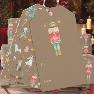 Christmas Nutcracker Ballet Rustic Kraft  Gift Tags