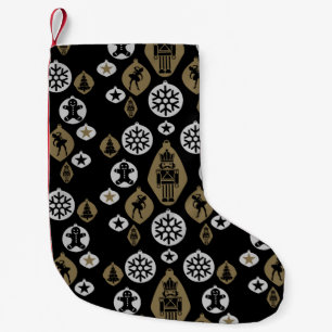 Christmas Nutcracker Baubles Small Christmas Stocking