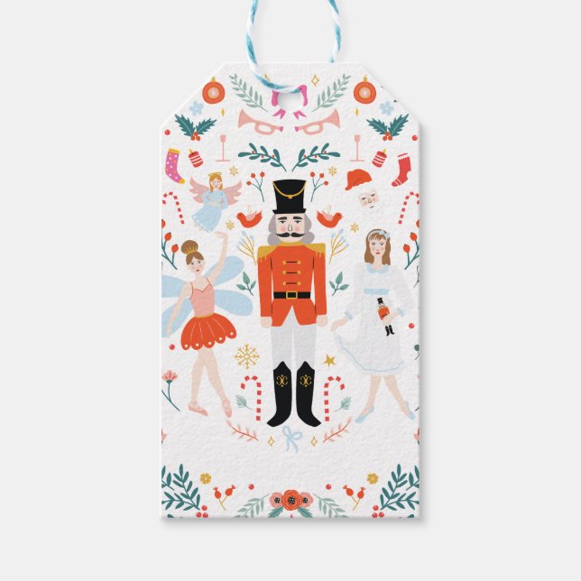 Christmas Nutcracker Beautiful Design Gift Tags (Front)