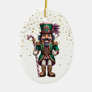 Christmas Nutcracker Ceramic Ornament