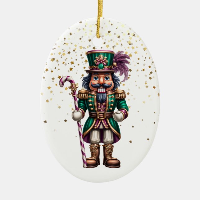Christmas Nutcracker Ceramic Ornament (Front)