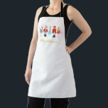 Christmas Nutcracker Character Illustrations Apron<br><div class="desc">Cheerful and airy Christmas design inspired by the famous 1892 ballet "The Nutcracker" by Pyotr Ilyich Tchaikovsky,  a holiday classic with a modern and whimsical twist.</div>