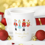 Christmas Nutcracker Character Illustrations Paper Cups<br><div class="desc">Cheerful and airy Christmas design inspired by the famous 1892 ballet "The Nutcracker" by Pyotr Ilyich Tchaikovsky,  a holiday classic with a modern and whimsical twist.</div>