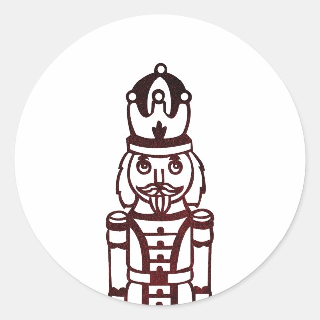 Christmas Nutcracker Classic Round Sticker (Front)