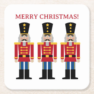 Christmas nutcracker drink coasters for party