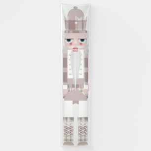 Christmas Nutcracker Flannel pink Banner