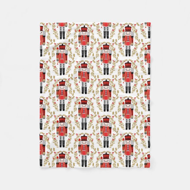 Christmas Nutcracker Fleece Blanket (Front)