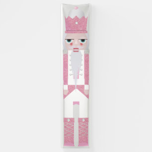 Christmas Nutcracker Glitter pink Banner