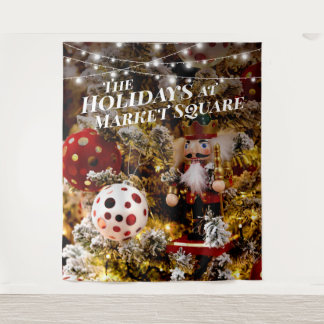 Christmas Nutcracker Holiday Photo Backdrop Tapestry