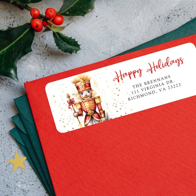 Christmas Nutcracker Holiday Return Address (Christmas Nutcracker Holiday Return Address Label)