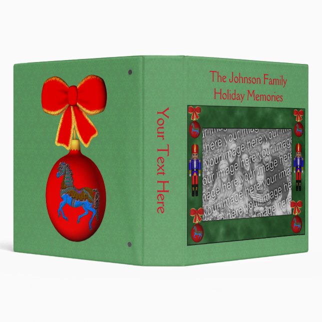 Christmas Nutcracker Ornament Personalized     Binder (Background)