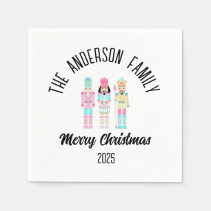 Christmas Nutcracker Pastel Personalized Name Napkin