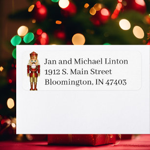 Christmas Nutcracker Personalize Return Address La