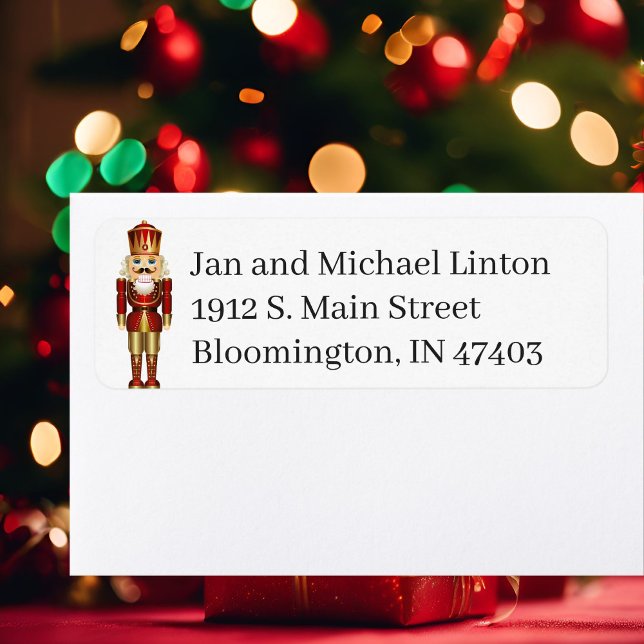 Christmas Nutcracker Personalize Return Address La (Creator Uploaded)