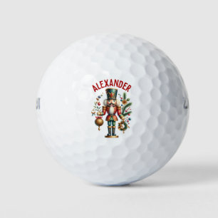 Christmas Nutcracker Personalized Name Golf Balls