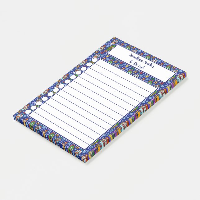Christmas Nutcracker Personalized To Do List Post-it Notes (Angled)